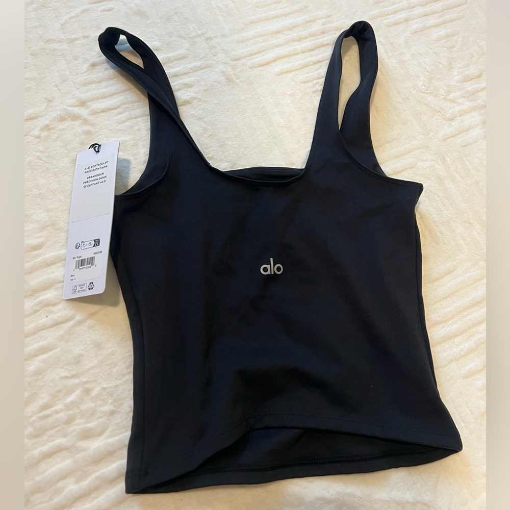 ALO Yoga SoftSculpt Precision Tank in Black NWT small